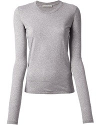Женская серая футболка с длинным рукавом от Acne Studios