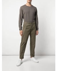 Мужская серая футболка с длинным рукавом от Alex Mill