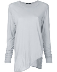 Женская серая футболка с длинным рукавом от Bassike