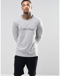 Мужская серая футболка с длинным рукавом от Calvin Klein