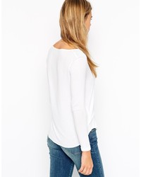 Женская серая футболка с длинным рукавом от Asos