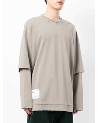 Мужская серая футболка с длинным рукавом от Izzue