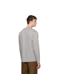 Мужская серая футболка с длинным рукавом от Acne Studios