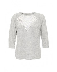 Женская серая футболка с длинным рукавом от Jennyfer