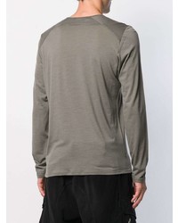 Мужская серая футболка с длинным рукавом от Veilance