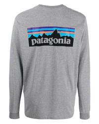 Мужская серая футболка с длинным рукавом от Patagonia