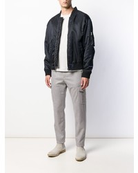 Мужская серая футболка с длинным рукавом от Eleventy