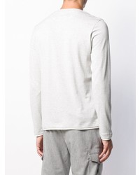 Мужская серая футболка с длинным рукавом от Eleventy