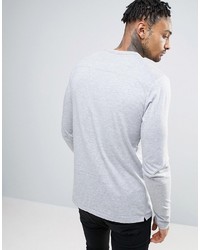 Мужская серая футболка с длинным рукавом от French Connection