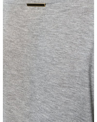 Женская серая футболка с длинным рукавом от Alexandre Vauthier