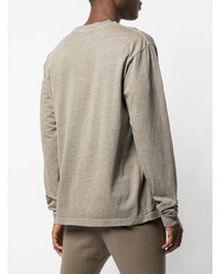 Мужская серая футболка с длинным рукавом от John Elliott