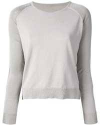 Женская серая футболка с длинным рукавом от Maison Martin Margiela
