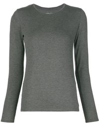 Женская серая футболка с длинным рукавом от Majestic Filatures