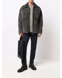 Мужская серая футболка с длинным рукавом от Transit