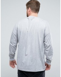 Мужская серая футболка с длинным рукавом от Asos