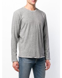 Мужская серая футболка с длинным рукавом от Edwin