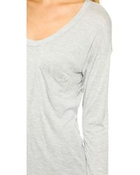 Женская серая футболка с длинным рукавом от David Lerner