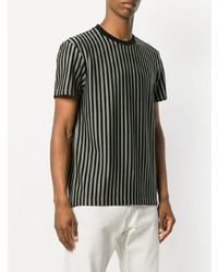 Мужская серая футболка с круглым вырезом в вертикальную полоску от Calvin Klein Jeans