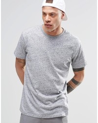 Мужская серая футболка с круглым вырезом в горизонтальную полоску от Cheap Monday