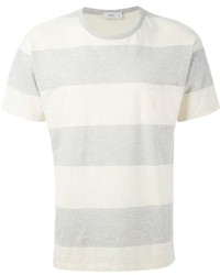 Мужская серая футболка с круглым вырезом в горизонтальную полоску от Closed