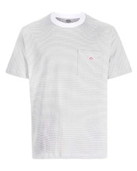 Мужская серая футболка с круглым вырезом в горизонтальную полоску от Danton