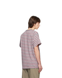 Мужская серая футболка с круглым вырезом в горизонтальную полоску от Rassvet
