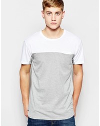 Мужская серая футболка с круглым вырезом в горизонтальную полоску от Pull&Bear