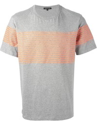 Мужская серая футболка с круглым вырезом в горизонтальную полоску от Surface to Air