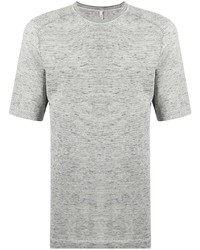 Мужская серая футболка с круглым вырезом в горизонтальную полоску от Transit