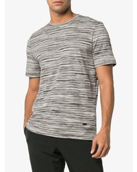 Мужская серая футболка с круглым вырезом в горизонтальную полоску от Missoni