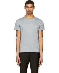 Мужская серая футболка с круглым вырезом в сеточку от Calvin Klein Collection
