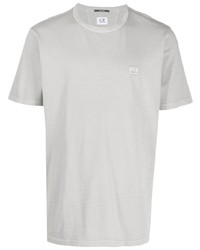 Мужская серая футболка с круглым вырезом с вышивкой от C.P. Company