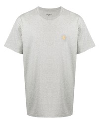 Мужская серая футболка с круглым вырезом с вышивкой от Carhartt WIP