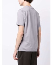 Мужская серая футболка с круглым вырезом с вышивкой от Dunhill