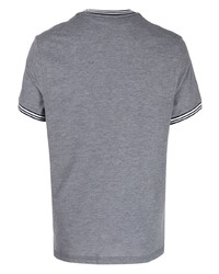 Мужская серая футболка с круглым вырезом с вышивкой от Michael Kors