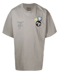 Мужская серая футболка с круглым вырезом с вышивкой от Musium Div.