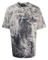 Мужская серая футболка с круглым вырезом с "огурцами" от Mauna Kea