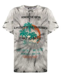 Мужская серая футболка с круглым вырезом с принтом тай-дай от HONOR THE GIFT