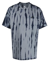 Мужская серая футболка с круглым вырезом с принтом тай-дай от Nike