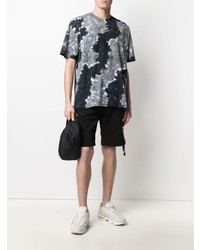 Мужская серая футболка с круглым вырезом с принтом тай-дай от Nike