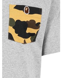 Мужская серая футболка с круглым вырезом с принтом от A Bathing Ape