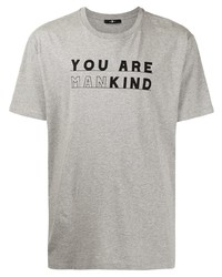 Мужская серая футболка с круглым вырезом с принтом от 7 For All Mankind