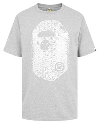 Мужская серая футболка с круглым вырезом с принтом от A Bathing Ape