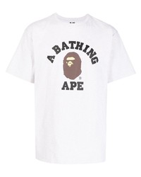 Мужская серая футболка с круглым вырезом с принтом от A Bathing Ape