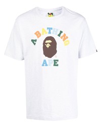 Мужская серая футболка с круглым вырезом с принтом от A Bathing Ape