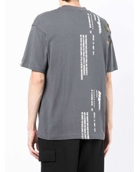 Мужская серая футболка с круглым вырезом с принтом от AAPE BY A BATHING APE