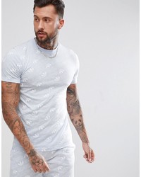 Мужская серая футболка с круглым вырезом с принтом от adidas Originals