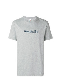 Мужская серая футболка с круглым вырезом с принтом от Aimé Leon Dore
