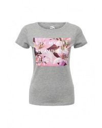 Женская серая футболка с круглым вырезом с принтом от Anta