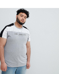 Мужская серая футболка с круглым вырезом с принтом от ASOS DESIGN